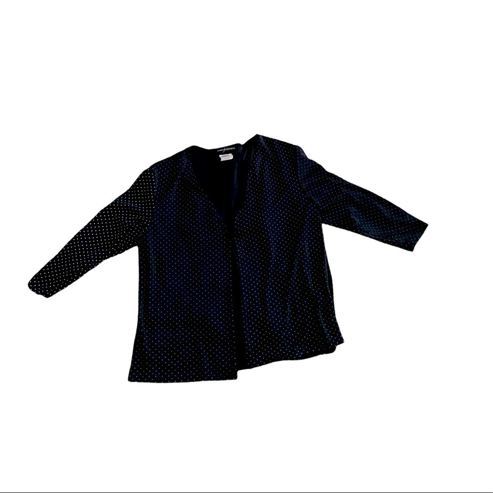 John Robert’s | Single Button Pocka Dot Cover Up Top Size 12